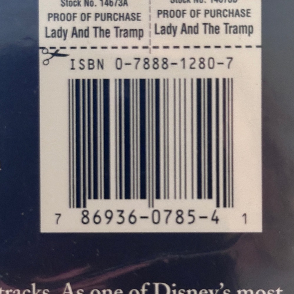 Lady And The Tramp VHS Walt Disney Masterpiece Collection 1998 Clamshell 14673 - Picture 4 of 8